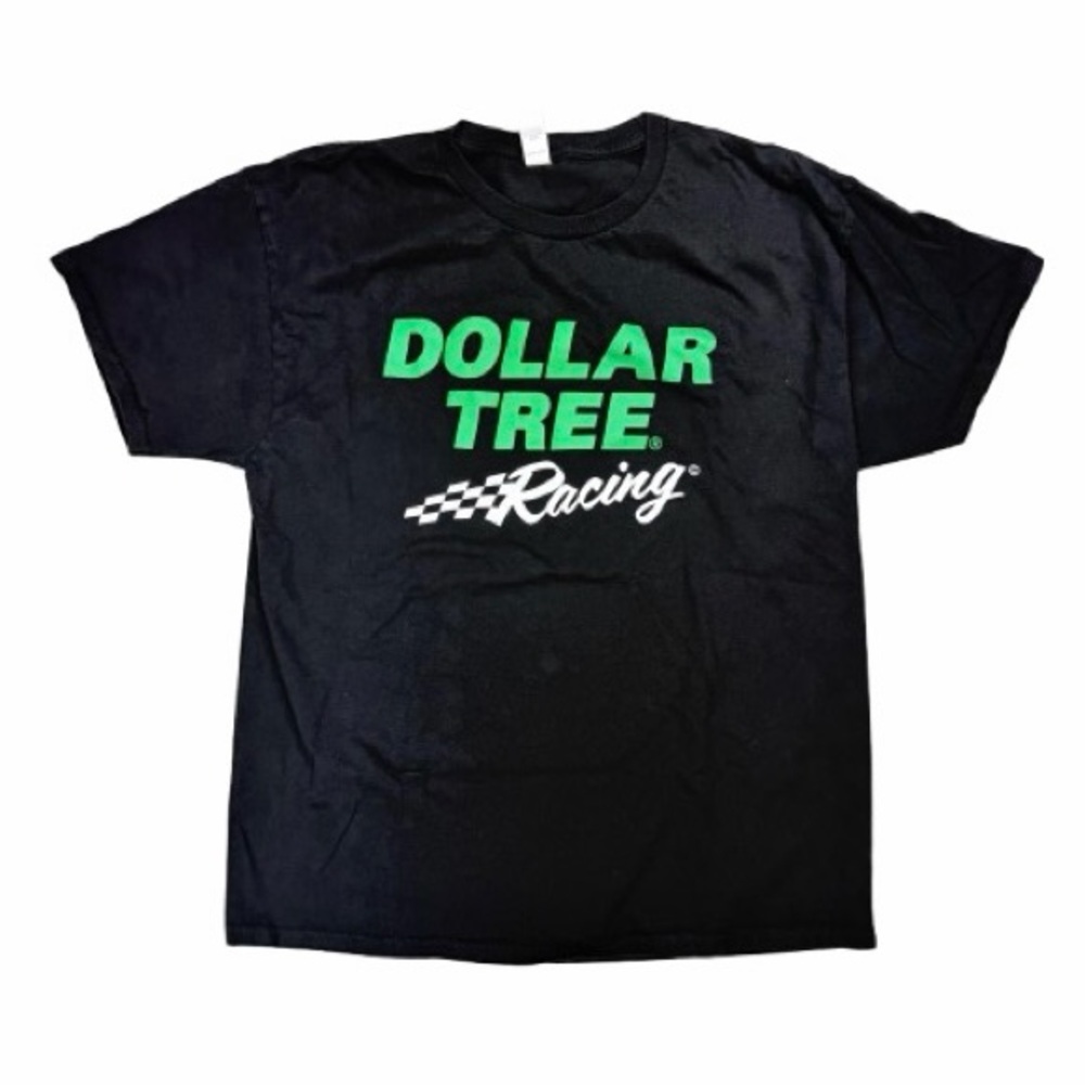 Dollar Tree Racing Black Hanes Crewneck T-shirt size large